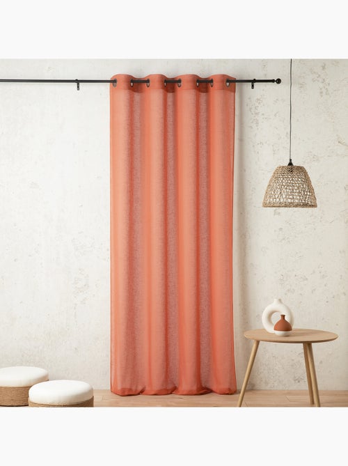 Cortinas lisas y de rejilla de poli/lino - Kiabi
