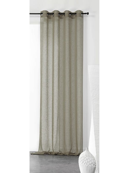 Cortinas lisas y de rejilla de poli/lino - Kiabi