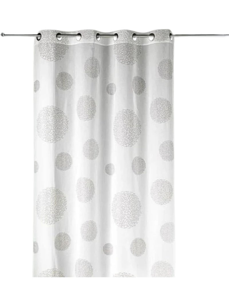 Cortinas redondas con estampado magnético Beige - Kiabi