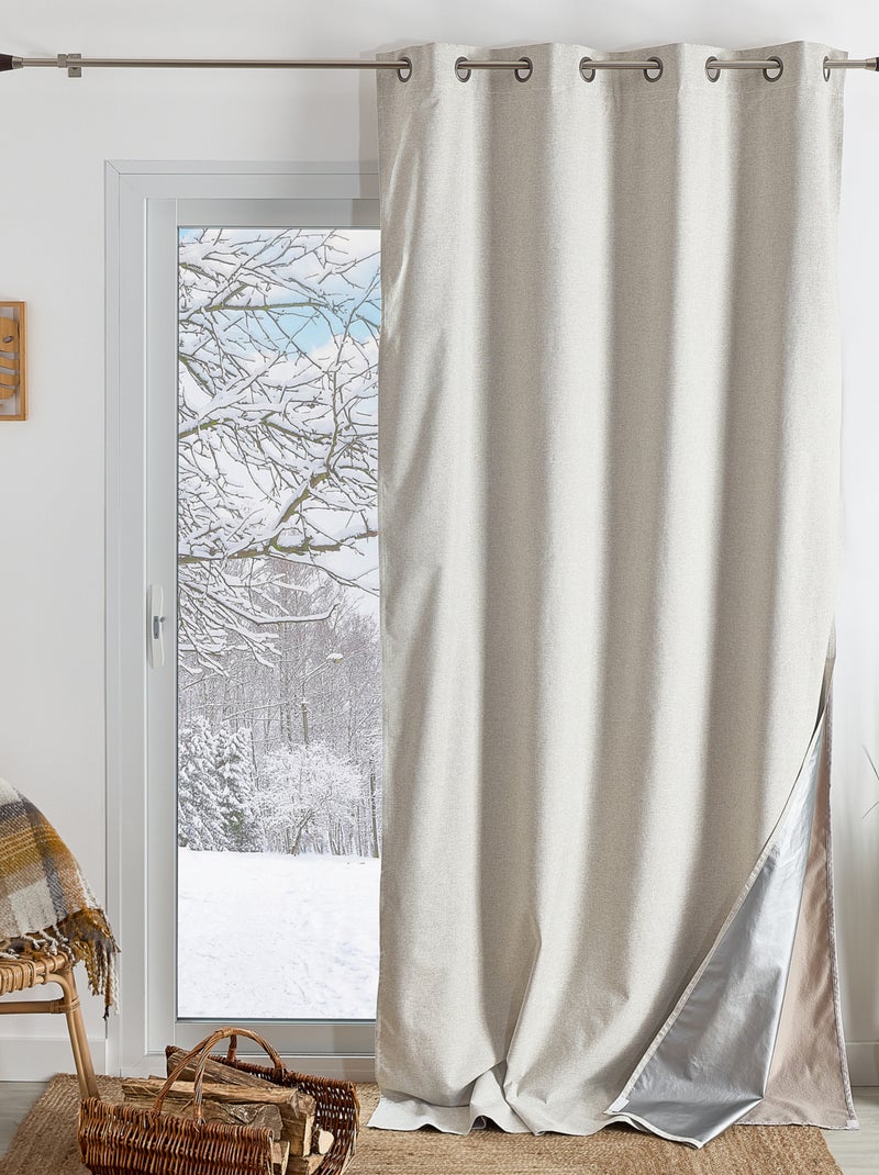 Cortinas térmicas y opacas de invierno y verano Crudo - Kiabi