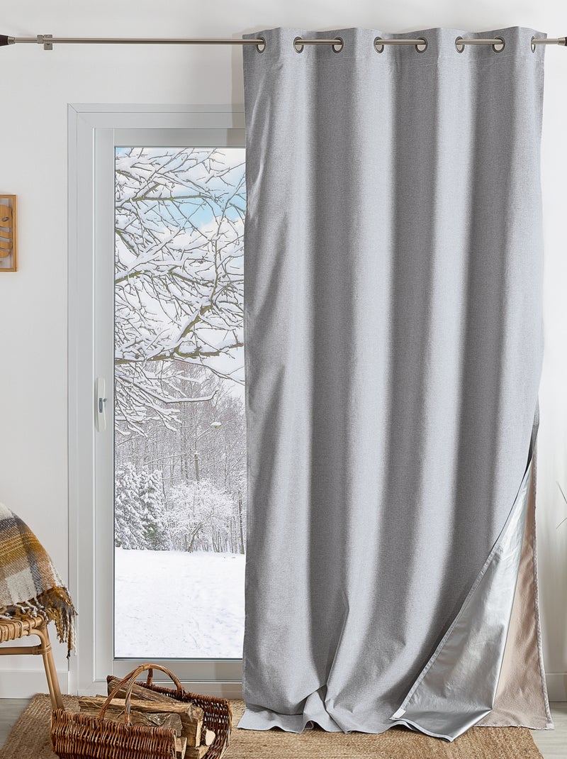 Cortinas térmicas y opacas de invierno y verano Gris - Kiabi