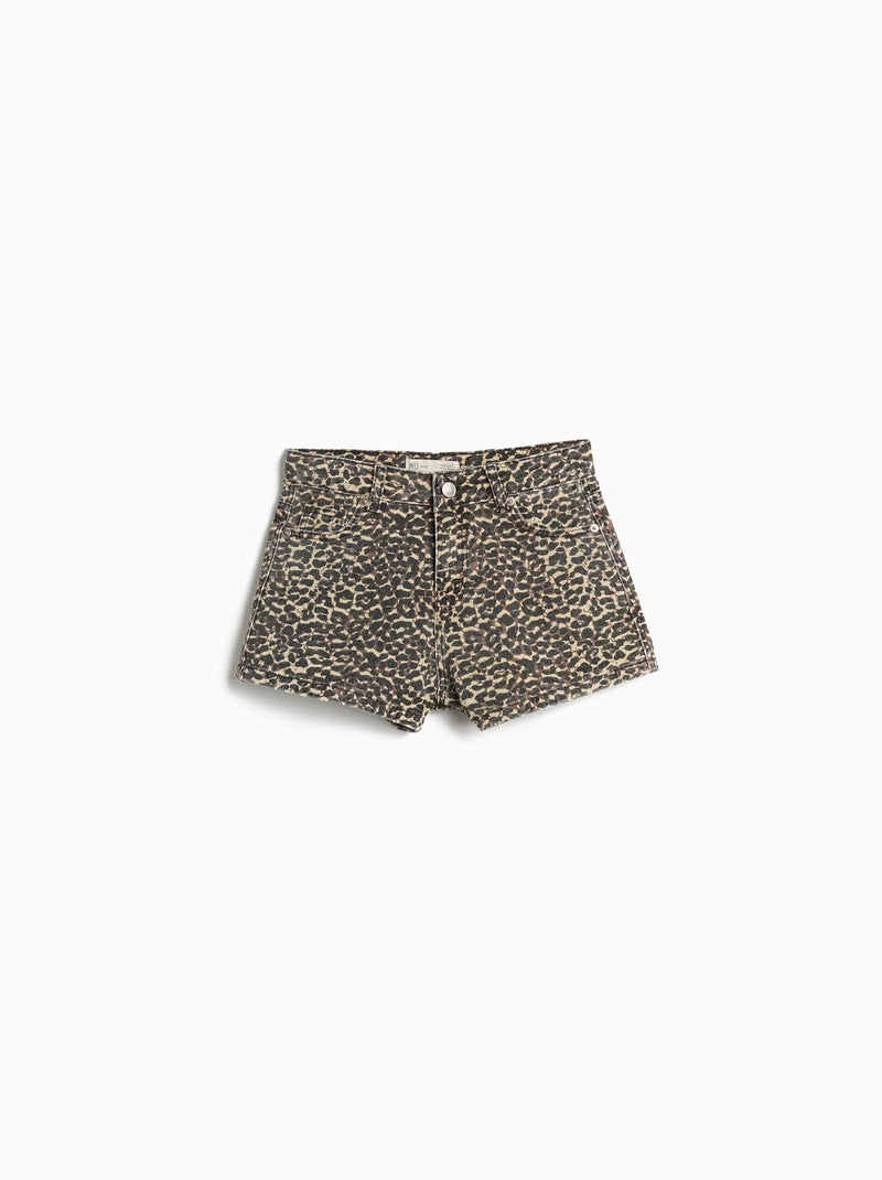 Cortos con estampado animal, MO Fashion Marrón - Kiabi