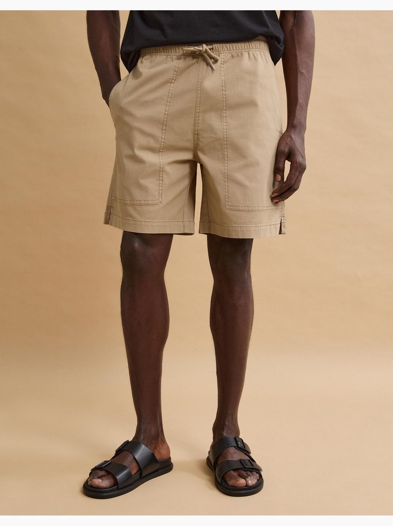 Cortos de lienzo, MO Fashion Beige - Kiabi
