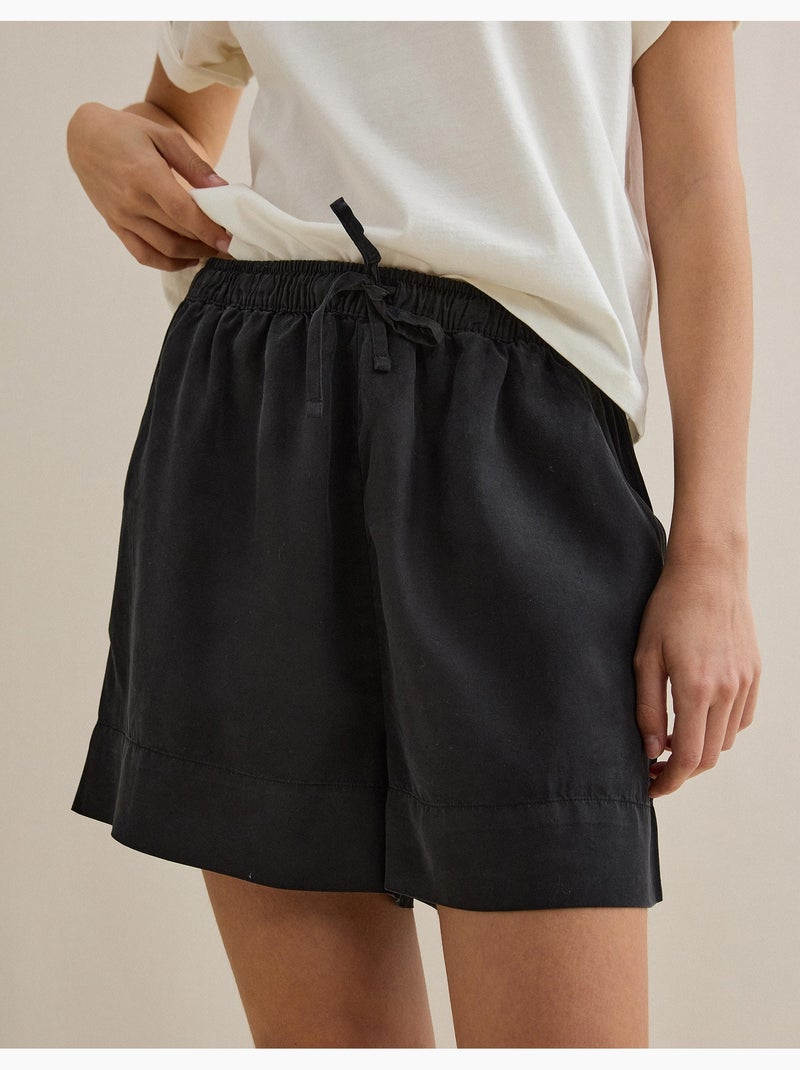 Cortos de Lyocell, MO Fashion Negro - Kiabi