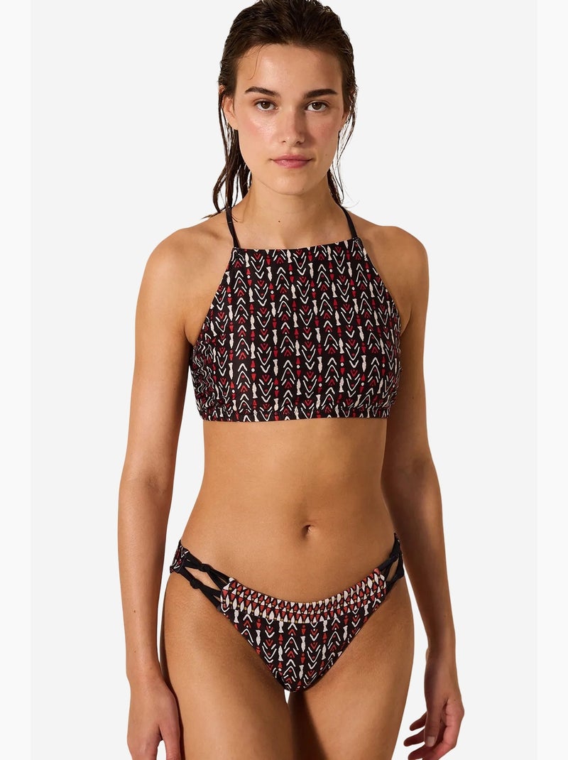 Corus braguita de bikini lateral penti Negro Rojo Blanco - Kiabi