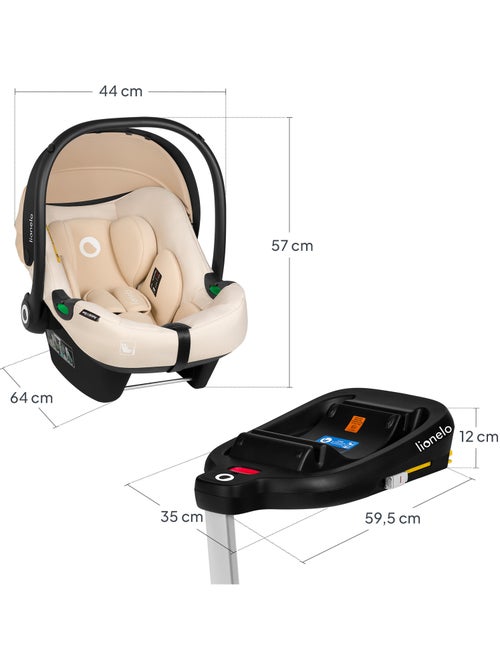 Cosi con base ISOFIX - LIONELO Astrid i-Size - Premio ADAC - Ligero - Silla de coche 40-87 cm - Kiabi