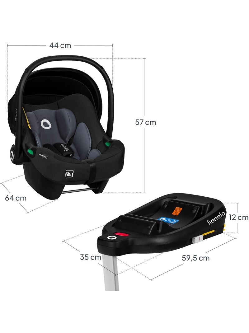 Cosi con base ISOFIX - LIONELO Astrid i-Size - Premio ADAC - Ligero - Silla de coche 40-87 cm Negro - Kiabi