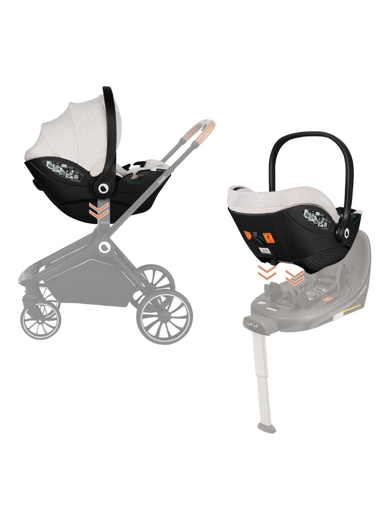 Cosi LIONELO Moxie i-Size - Tejido de bambú - Silla de coche 40-87 cm - Ligera - Grupo 0+ Beige - Kiabi