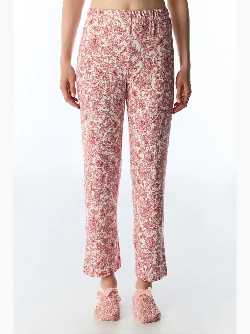 Countryside pantalón de pijama estampado floral penti Blanco Rosa - Kiabi