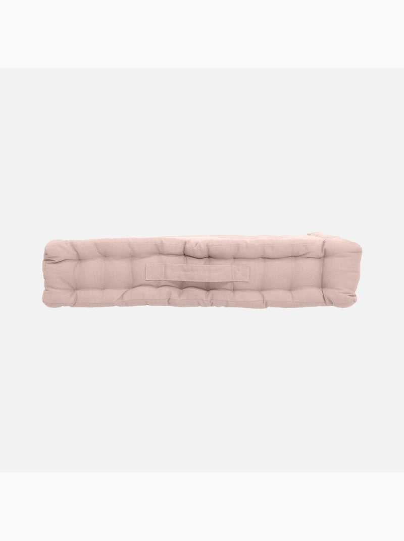 Coussin de sol uni en pur coton rosa - Kiabi