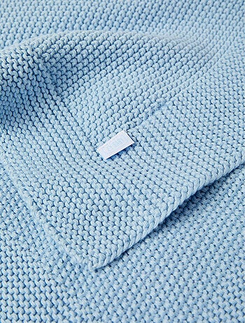 Couverture tricotée 100% coton