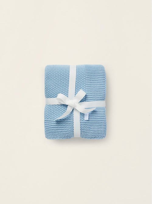 Couverture tricotée 100% coton - Kiabi
