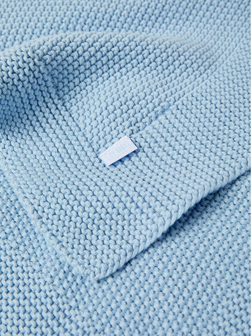 Couverture tricotée 100% coton - Kiabi