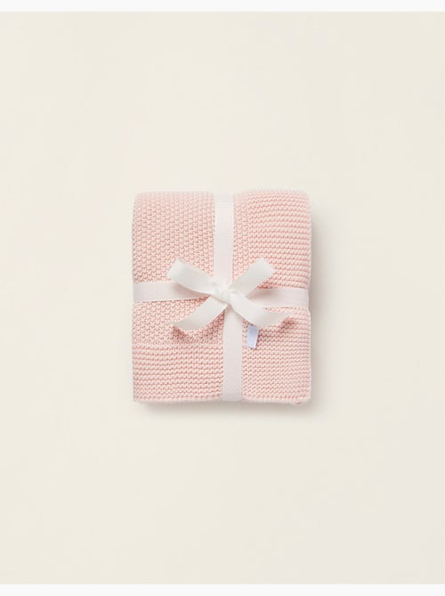 Couverture tricotée 100% coton - Kiabi