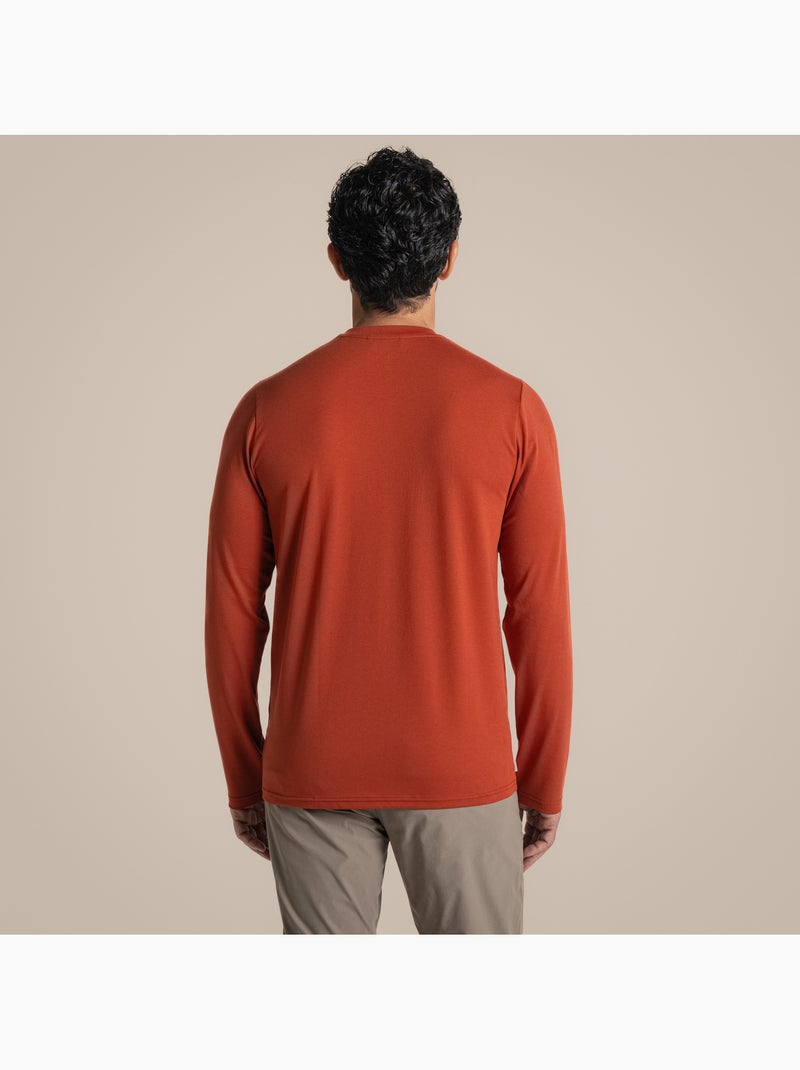 Craghoppers - Camiseta Abel de Nosilife de Manga Larga para Hombre Naranja/Rojo - Kiabi