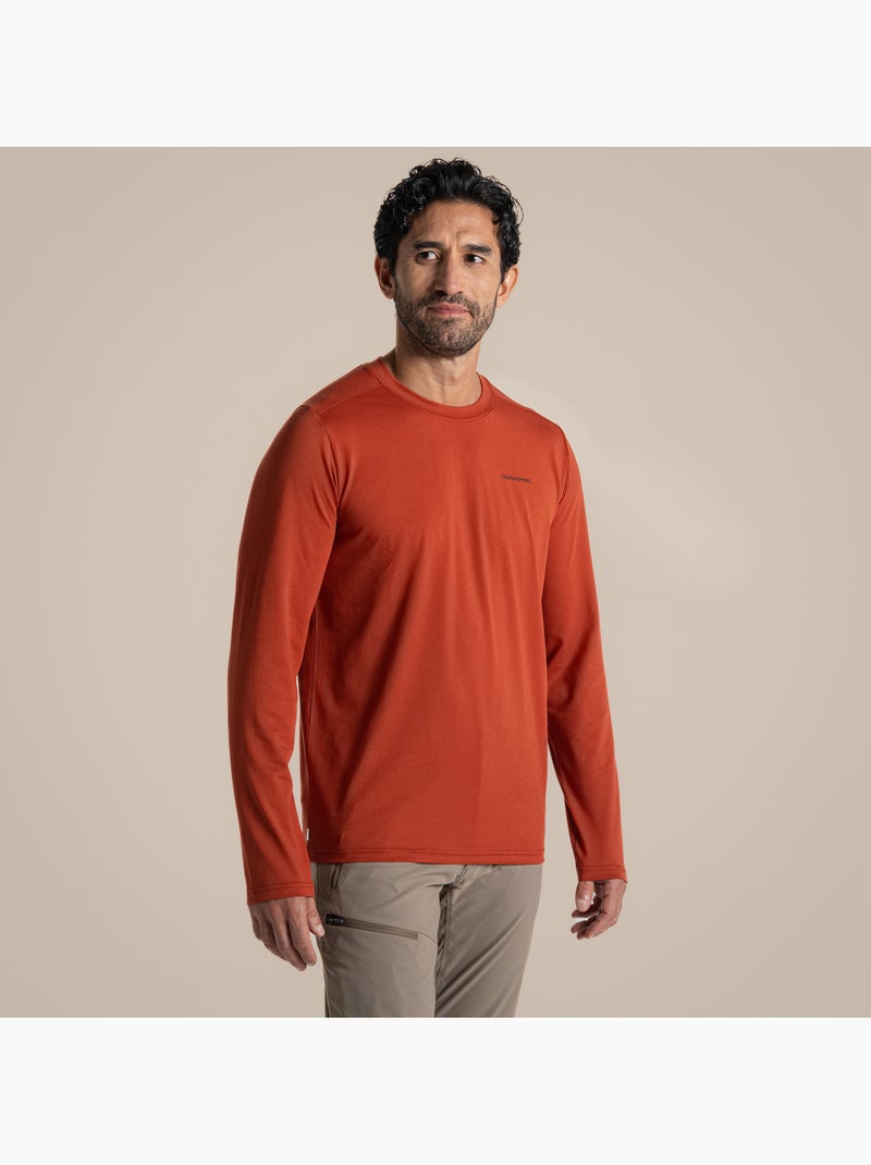 Craghoppers - Camiseta Abel de Nosilife de Manga Larga para Hombre Naranja/Rojo - Kiabi