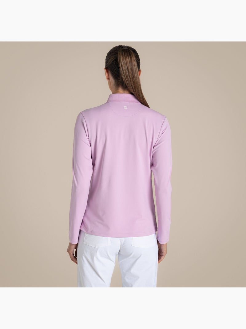 Craghoppers - Polo Thornbury de Nosilife de Manga Larga Golf para Mujer Rosa pálido - Kiabi