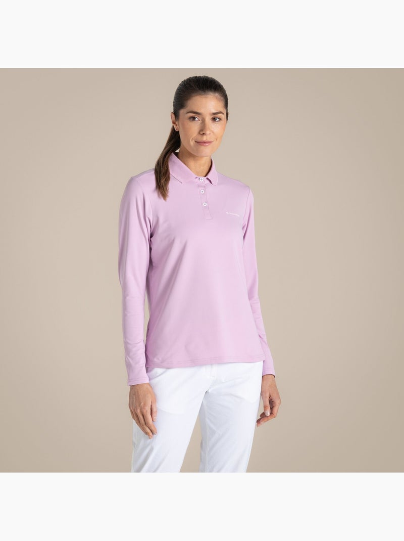 Craghoppers - Polo Thornbury de Nosilife de Manga Larga Golf para Mujer Rosa pálido - Kiabi