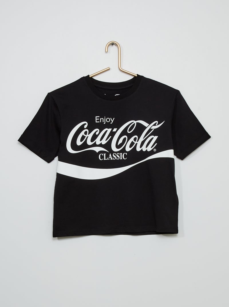 Crop top 'Coca-Cola' Negro - Kiabi