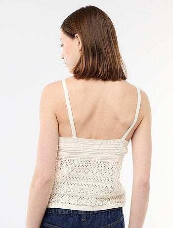 Crop top de ganchillo