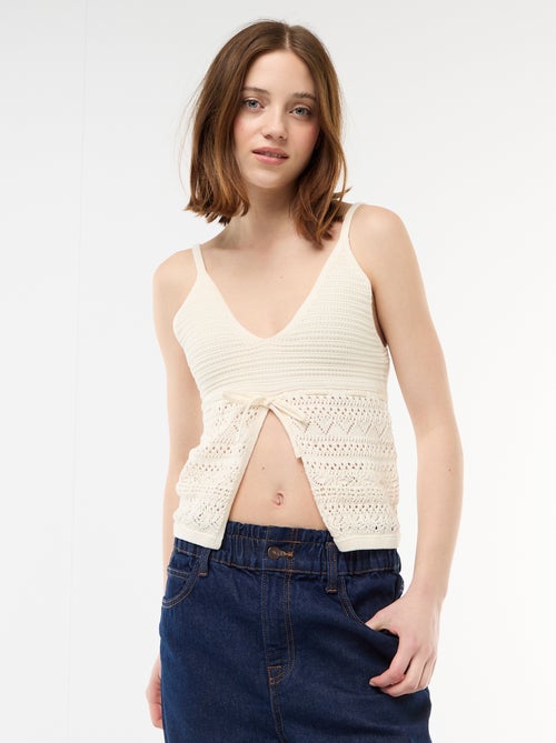 Crop top de ganchillo - Kiabi