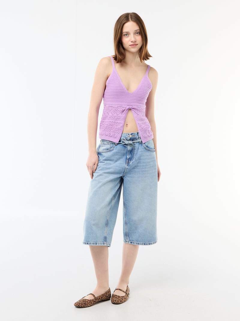 Crop top de ganchillo Purpura - Kiabi