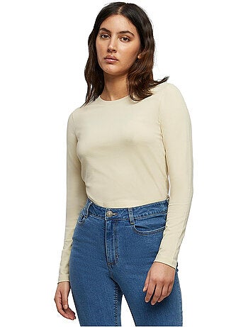 Crop top de manga larga para mujer - build your brand