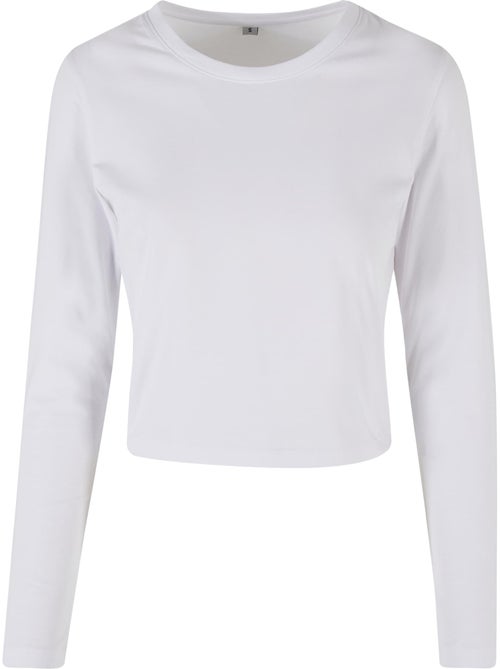 Crop top de manga larga para mujer - build your brand - Kiabi Crop top de manga larga para mujer - build your brand - Kiabi
