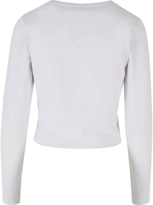 Crop top de manga larga para mujer - build your brand - Kiabi Crop top de manga larga para mujer - build your brand - Kiabi