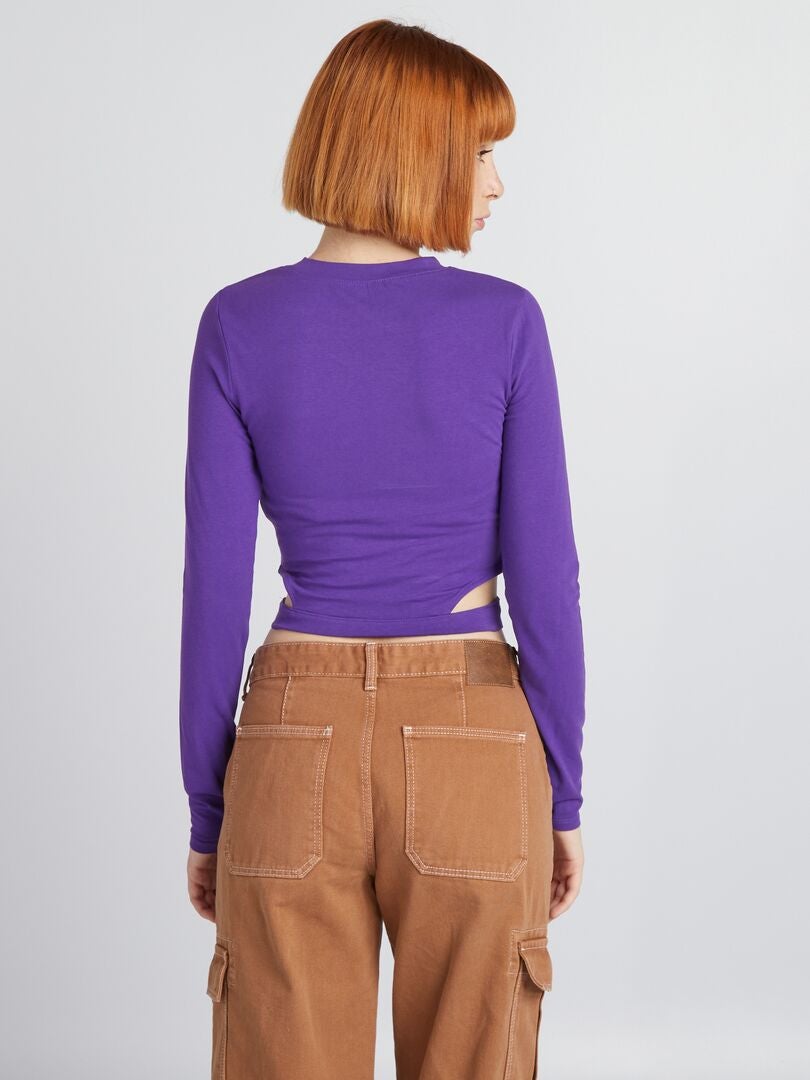 Crop top de manga larga PURPURA - Kiabi