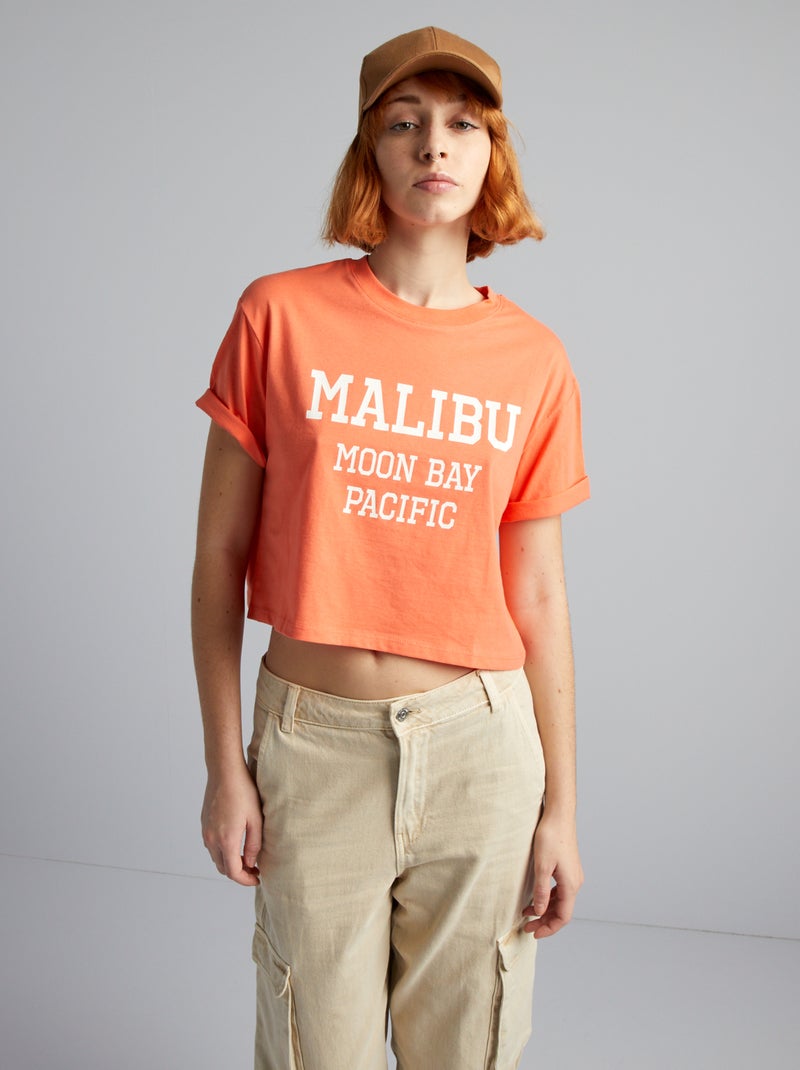 Crop top de punto ROSA - Kiabi