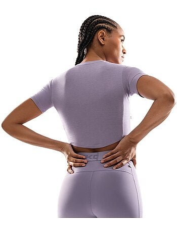 Crop top manga corta entrenamiento mujer fitness mujer harmony