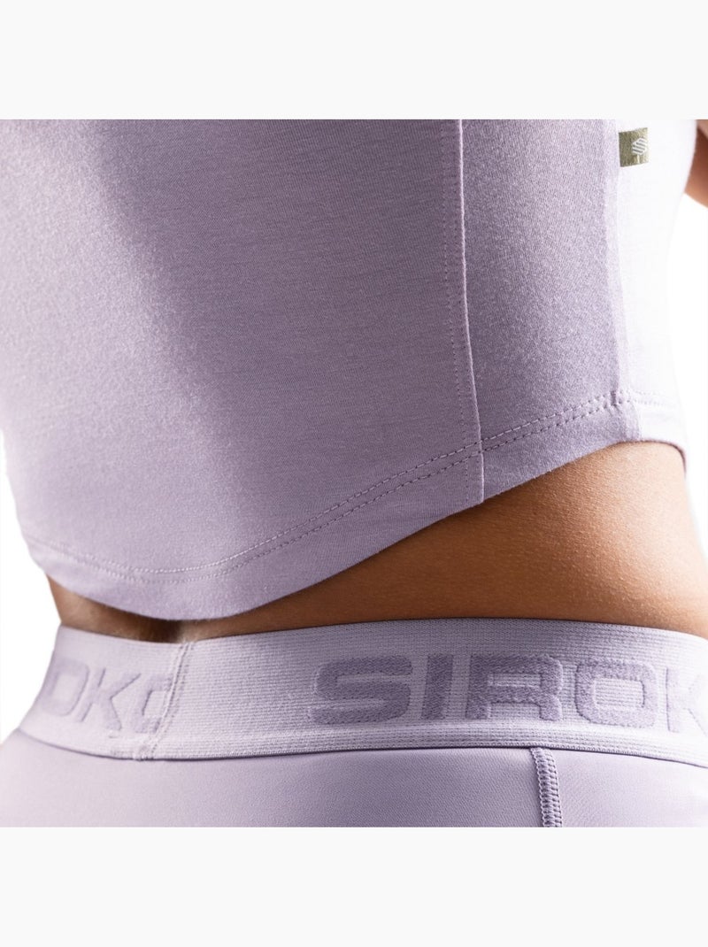 Crop top manga corta entrenamiento mujer fitness mujer harmony Violeta - Kiabi