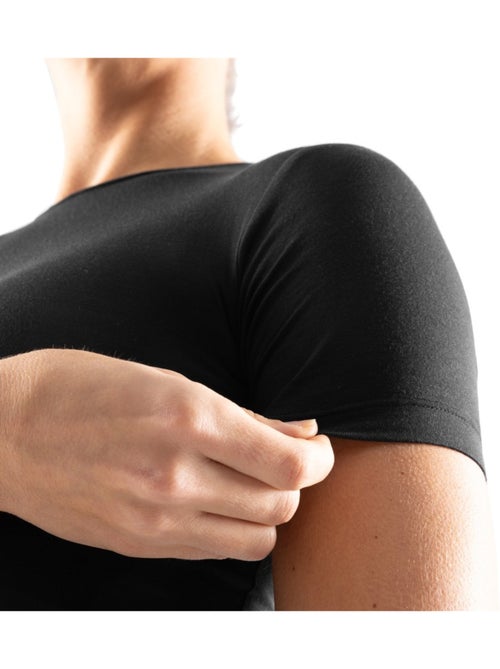 Crop top manga corta entrenamiento mujer fitness mujer sculpt - Kiabi