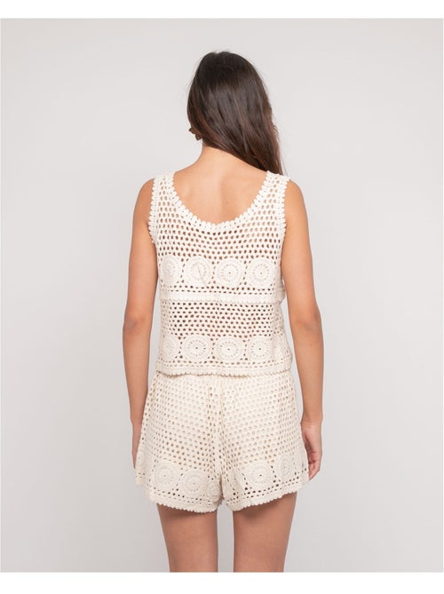 Crop top sin mangas de crochet FOLDA - Kiabi