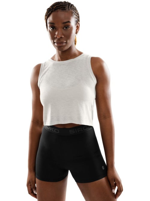 Crop top sin mangas entrenamiento mujer fitness mujer avast - Kiabi Crop top sin mangas entrenamiento mujer fitness mujer avast - Kiabi