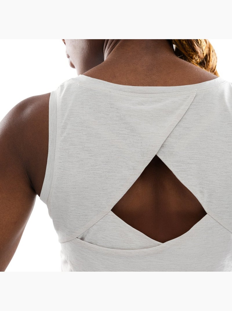 Crop top sin mangas entrenamiento mujer fitness mujer avast Blanco - Kiabi