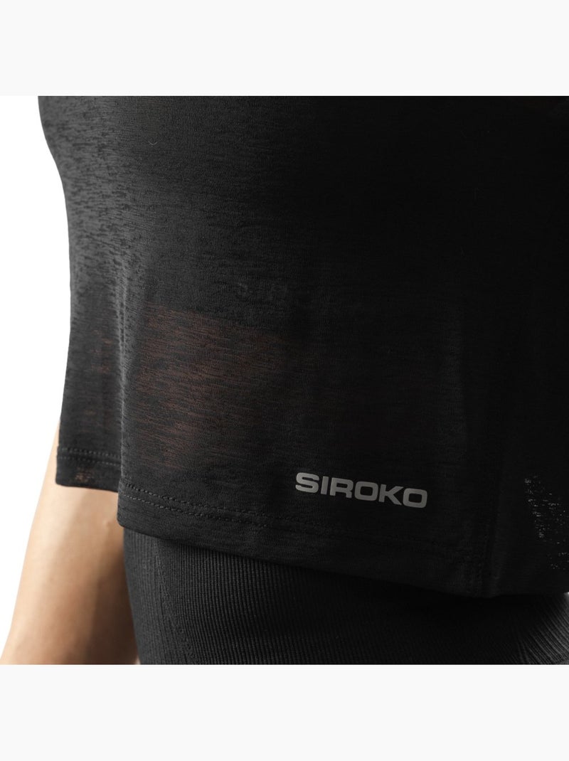 Crop top sin mangas entrenamiento mujer fitness mujer beat Negro - Kiabi