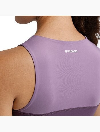 Crop top sin mangas trail running mujer senderismo mujer phoenix lilac