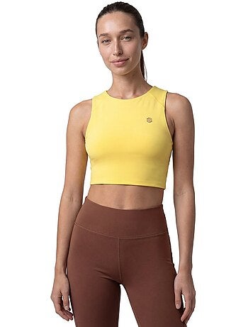 Crop top sin mangas trail running mujer senderismo mujer phoenix-w