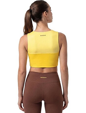 Crop top sin mangas trail running mujer senderismo mujer phoenix-w
