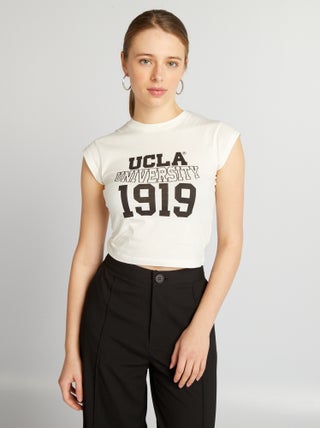 Crop top 'UCLA' de algodón