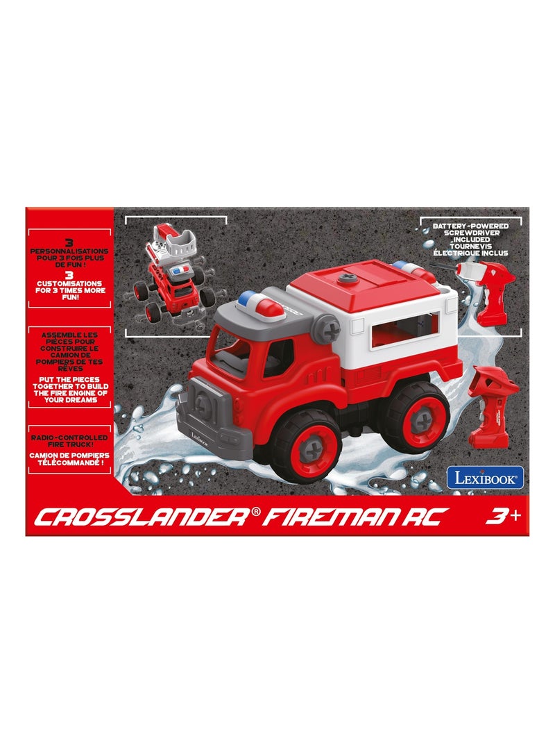 Crosslander Fireman Juego de camiones de bomberos 3 en 1 con taladro eléctrico Rojo - Kiabi