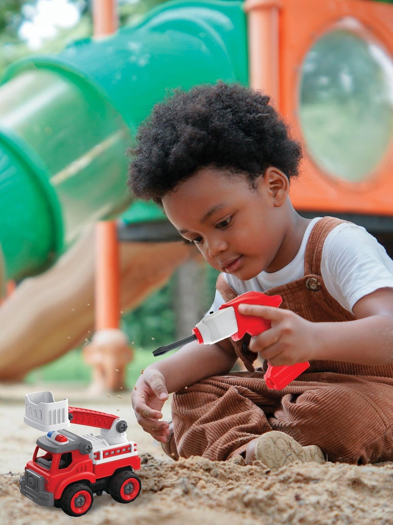 Crosslander Fireman Juego de camiones de bomberos 3 en 1 con taladro eléctrico Rojo - Kiabi