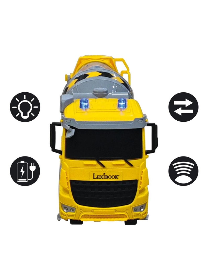 Crosslander PRO ® Hormigonera radiocontrolada con efectos de luz y sonido. Amarillo - Kiabi