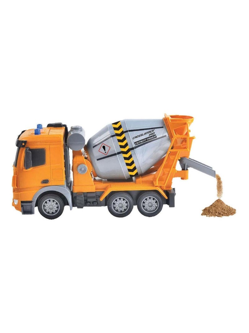 Crosslander PRO ® Hormigonera radiocontrolada con efectos de luz y sonido. Amarillo - Kiabi