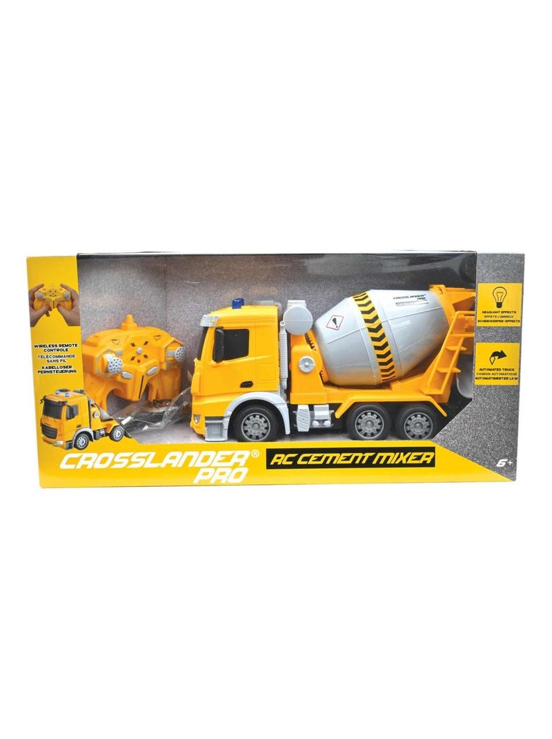 Crosslander PRO ® Hormigonera radiocontrolada con efectos de luz y sonido. Amarillo - Kiabi