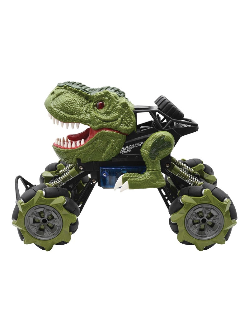 CROSSLANDER® Tirex, derrape multidireccional con efectos de luz y sonidos de dinosaurio Verde - Kiabi