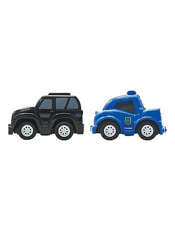 Crosslander Twin Juego de coche de policía y coche de ladrón