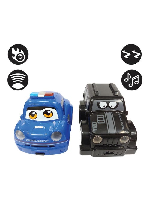 Crosslander Twin Juego de coche de policía y coche de ladrón - Kiabi